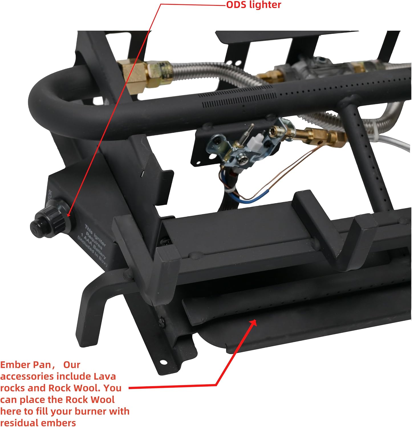 18-24 Inch Ventless Fireplace Gas Logs Set with Remote Control, Only Used for Liquid Propane,Heats up to 36000BTU (Natural Gas Birch, 18 inch)