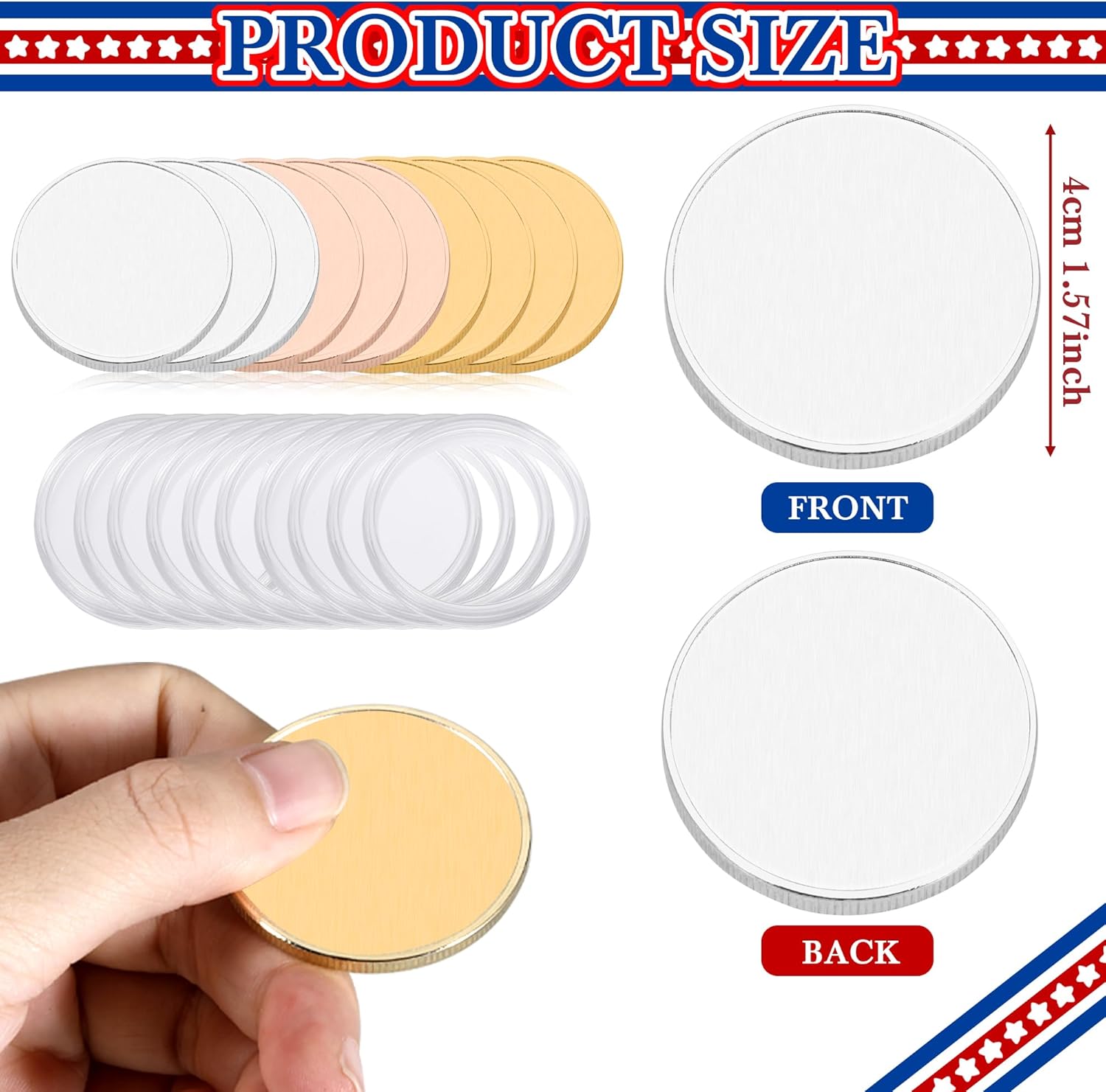 10PCS Personalized Custom Challenge Coin, Bulk Customized Logo Photo Text Coin, Wholesale Decision Token for Sport Club Members Events, Premium Metal Pocket Hug Token, Commemorative Coins