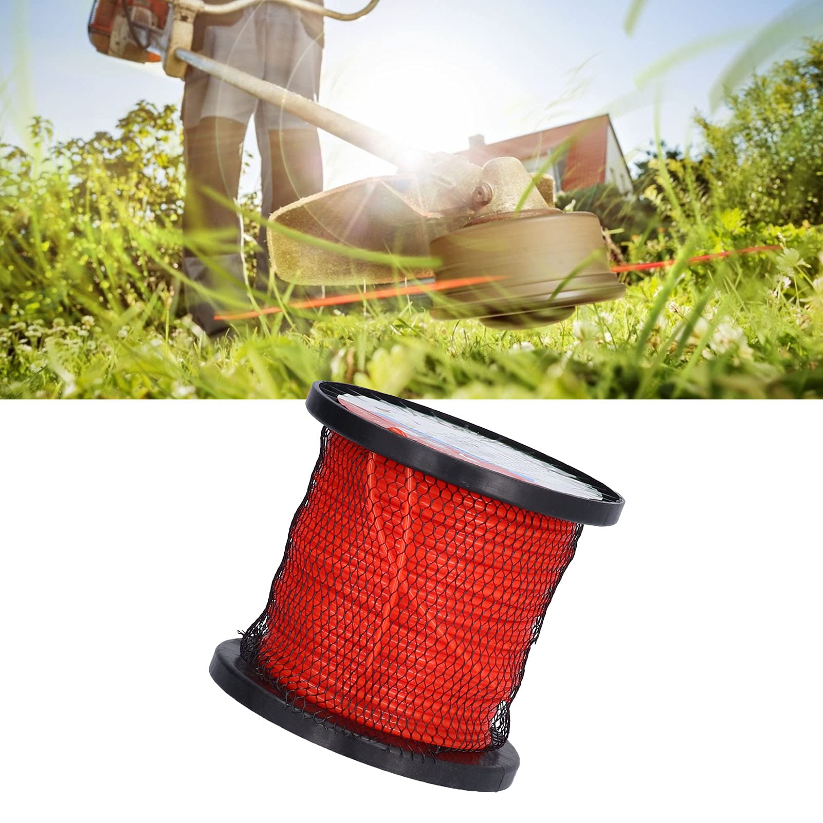 plplaaoo Hilo Wacker De Malas Hierbas De Alta Resistencia De 2,7mm. Hilo De Desbrozadora Redondo De Nailon De 1LB, Hilo De Desbrozadora Redondo De Alta Resistencia para Corte De Césped Y Jardín