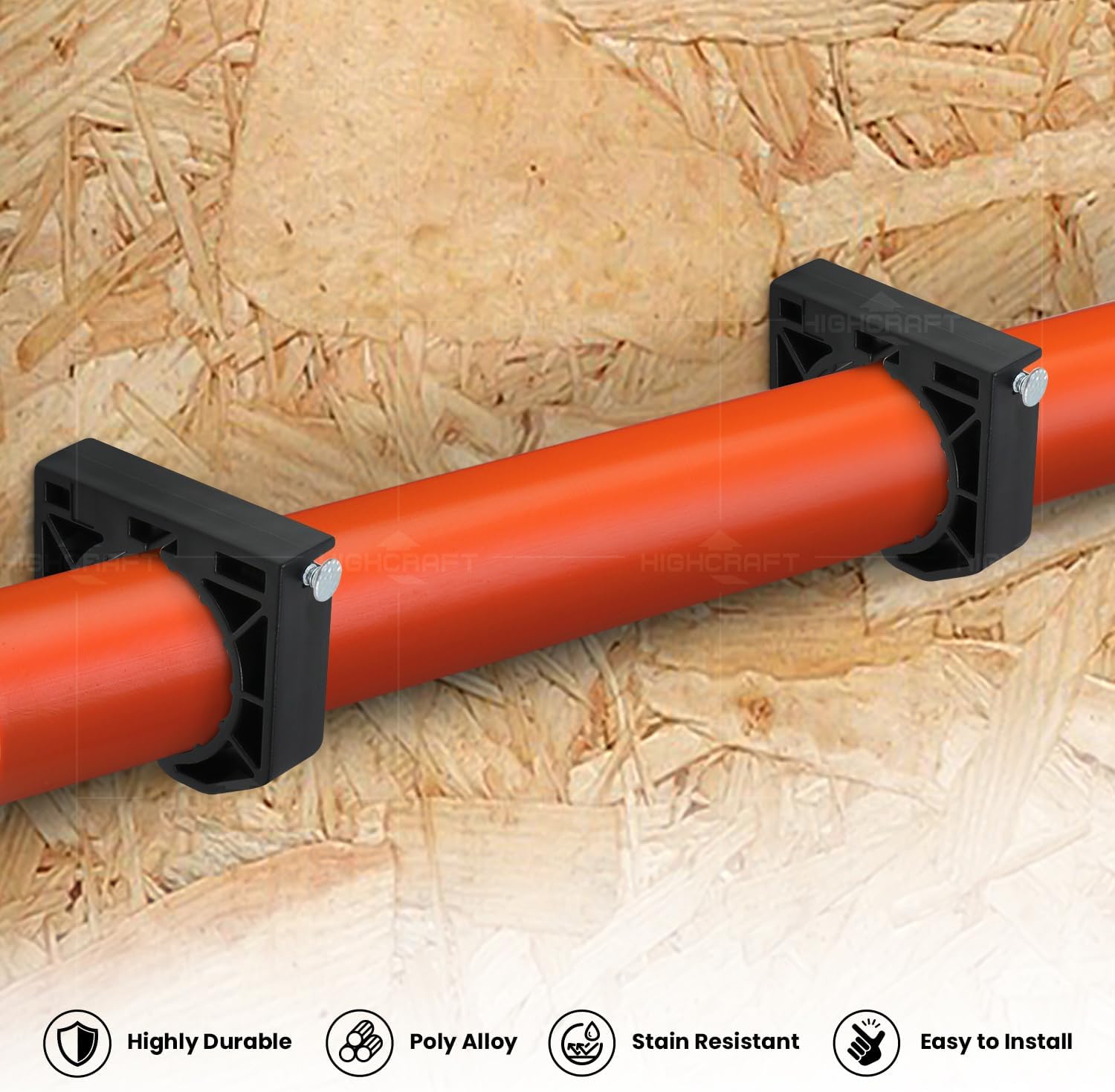 Highcraft JHK012-50 PEX Support J-Hook with Nail; 1/2 in. Polyethylene (50 Pack)