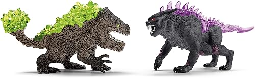 Vista 10 de Schleich Eldrador Creatures - Figura de lobo de piedra de 6 pulgadas, divertida figura de animal de fantasía para juegos imaginativos para niños