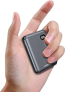 AINOPE Portable Charger The Smallest 10000mAh Power Bank USB C Mini Portable Charger PD 20W Fast Charge Portable Battery Charger Tri-Output Phone Charger for iPhone 15 Pro Max 14 iPad Samsung