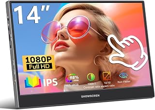 14inch Touch Screen Portable Monitor for Laptop 1080P USB-C HDMI Monitor