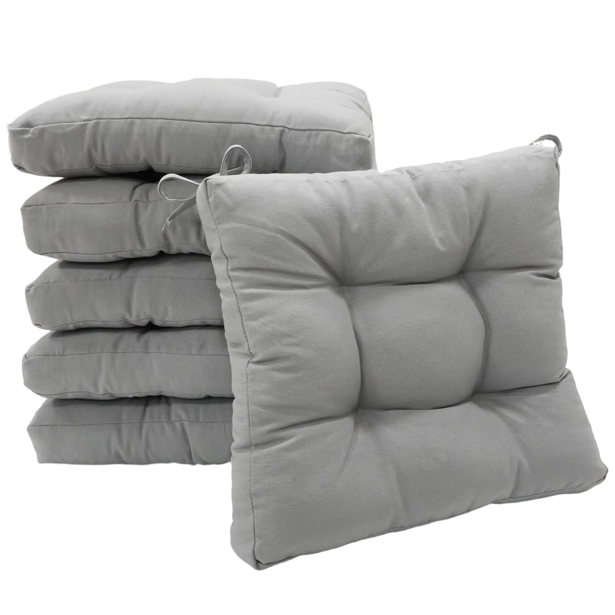 Viste tu hogar Pack 2 Cojines para Silla, 40x40x5 CM, Efecto Tridimensional, Relleno de 100% Poliéster, Ideal para Comedor, Terraza, Salón y Restaurante, Color Raya Beige, Fabricado en España — view 24