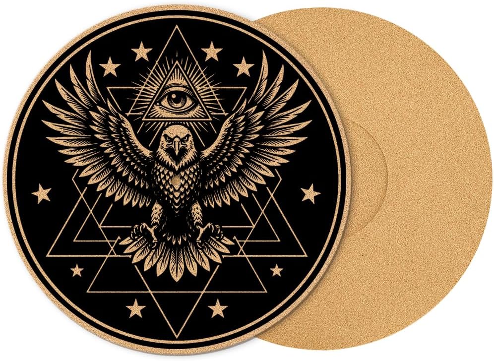 Cork Turntable Mat 12" Anti Slip Record Player Mat