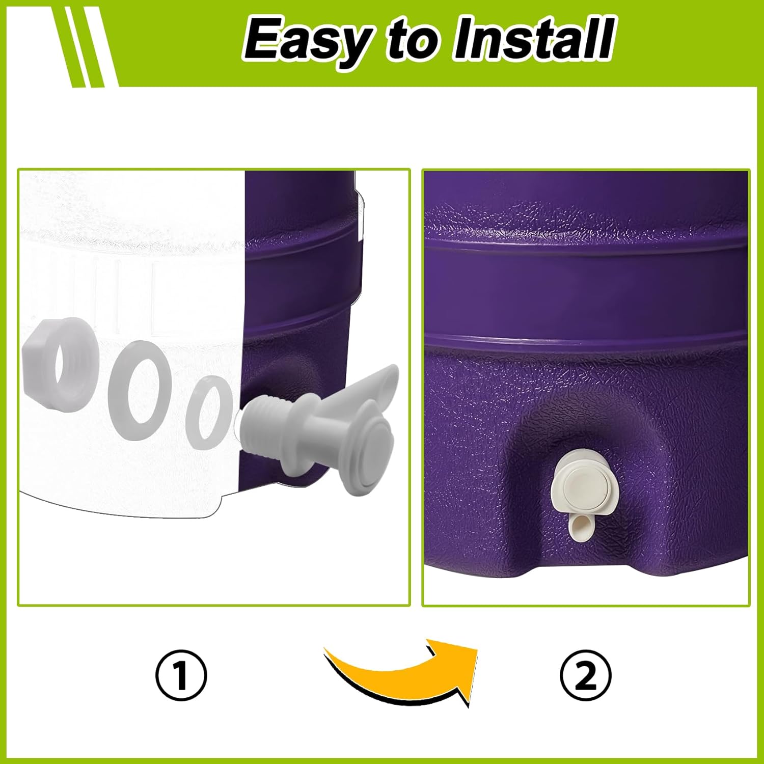 20-Pack Push Button Spigot Kit Replacement Compatible with Igloo Coolers 2, 3, 5&10 Gallon, Replacement Spout for Igloo Water Jug, Beverage Cooler Valve with Gaskets and Nut, BPA Free,PP,White