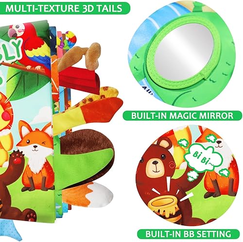 Miniatura 3 de Baby Books - Libro de tela suave para bebés de 0-3-6-12-18 meses, libro de textura de aprendizaje sensorial, juguetes para niños y niñas, regalos de