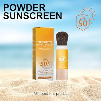 2PCS SPF 50 Mineral Powder Sunscreen for Scalp, Powder for Face Oil Control, Lasting Lightweight Breathable