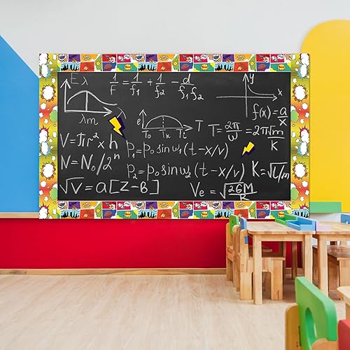 Vista 79 de Containlol Bordes de aula para tablón de anuncios, 118 pies, temática de animales de safari con ribete festoneado, tablero de anuncios colorido