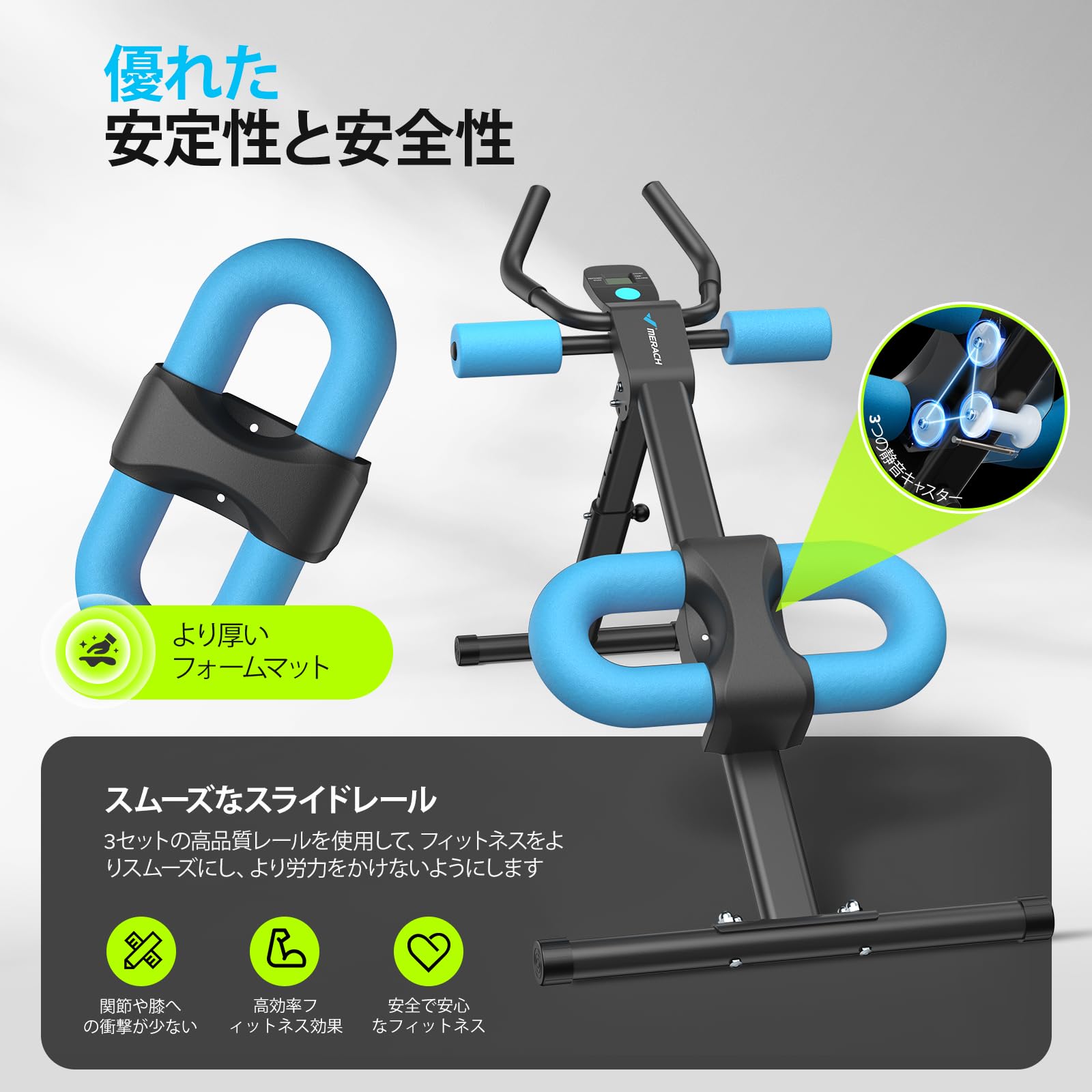 Amazon.co.jp: Merach Abdominal Muscle Training Machine, 2 Levels