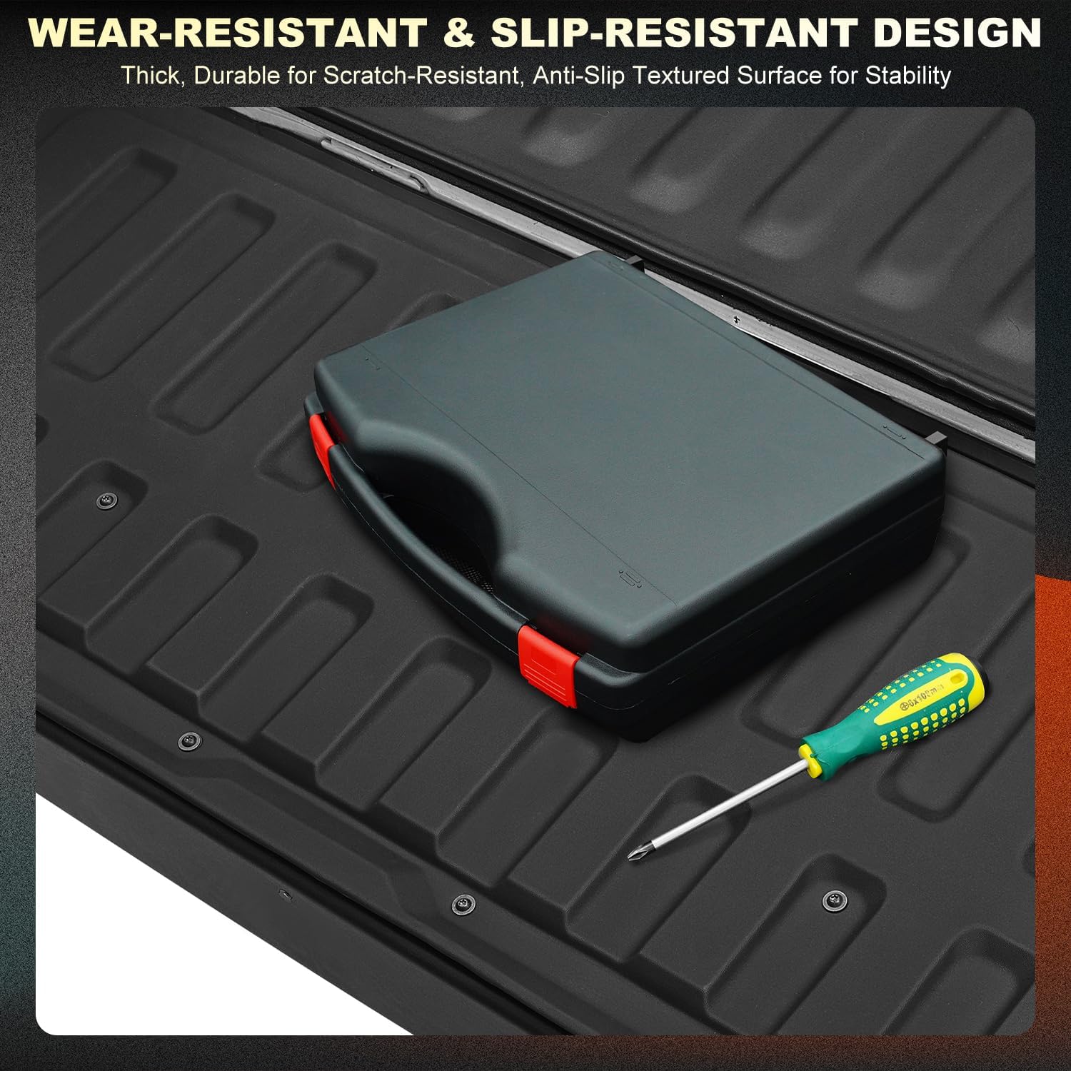 AOMSAZTO Tailgate Mat Compatible with Ford F250 2017-2022 - Custom Fit Truck Bed Liner for Ford F250 All Weather Cargo Trunk Mat