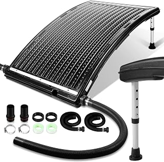 Fiqops Solar Pool Heater - Solar Panel - 113 x 69 x 35 cm - Solar Heating 10,000 l/h - Connection 32-40 mm - Expandable - Solar System for Hot Water, Garden Shower
