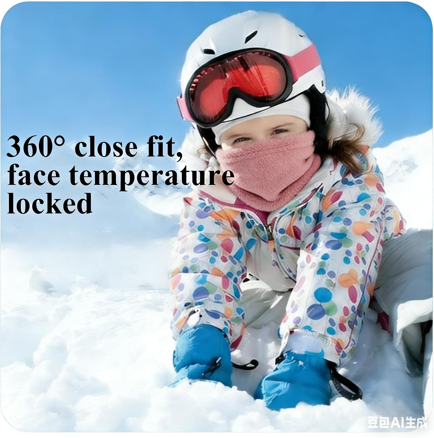 Kids Neck Wamer Gaiter for Boys Girls Winter Fleece Face Cover Balaclava Cold Weather Windproof Face Mask Scarf