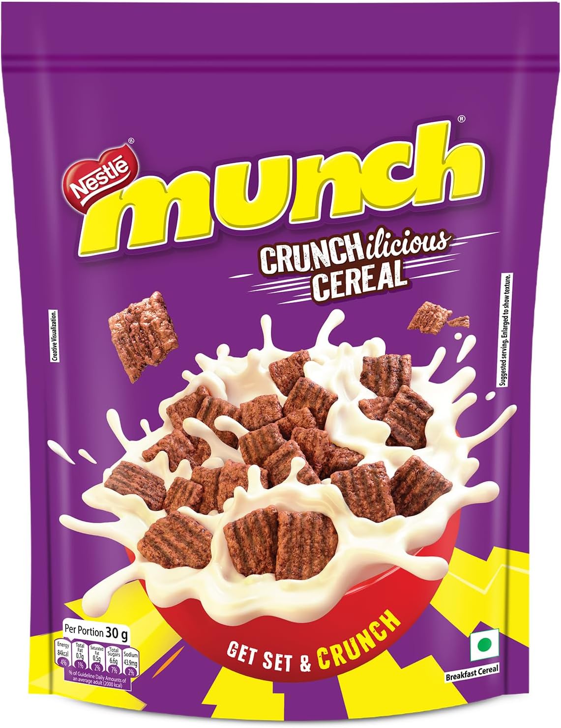 Nestlé Munch Crunchilicious Cereal | Get Set & Crunch | Breakfast Cereal | 300g Chocolate Flavour