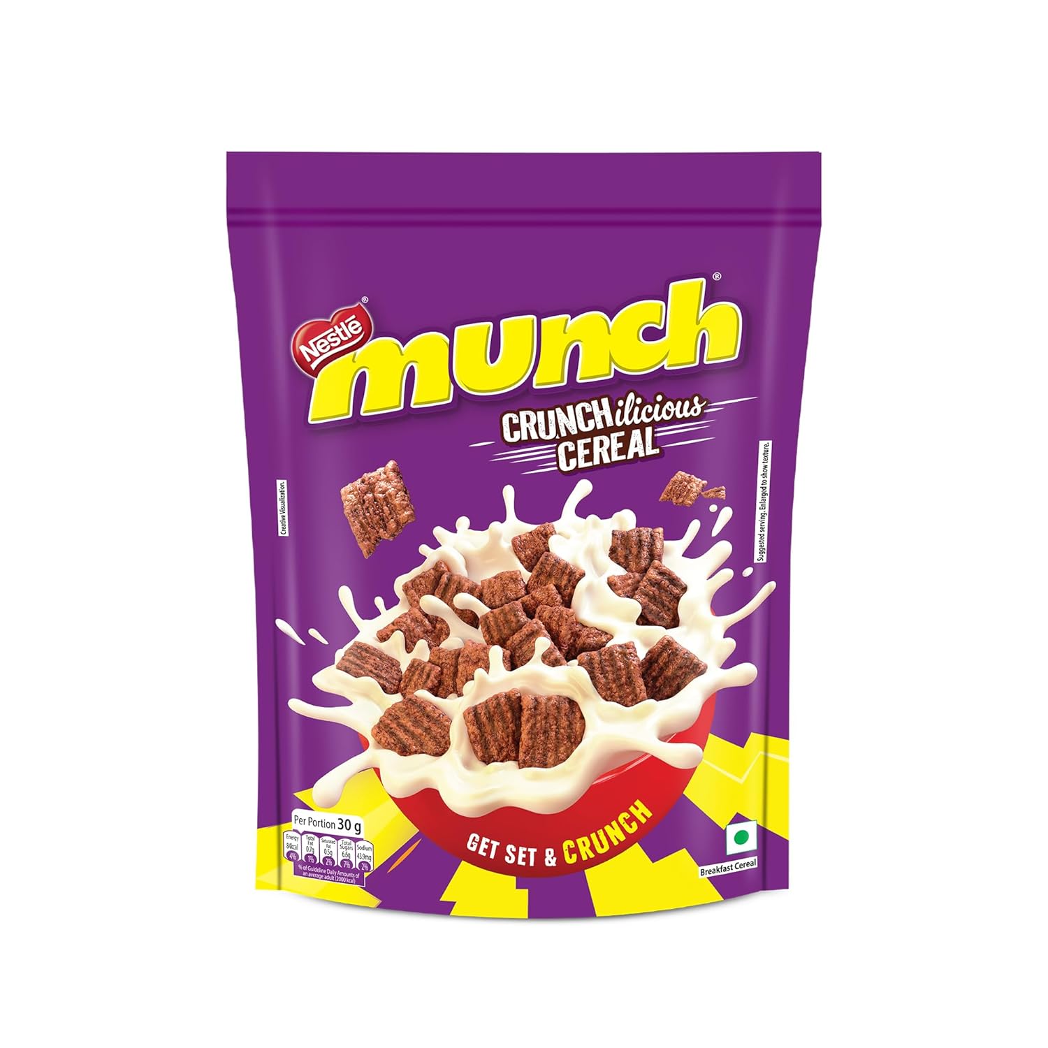Nestlé Munch Crunchilicious Cereal | Get Set & Crunch | Breakfast Cereal | 300g Chocolate Flavour