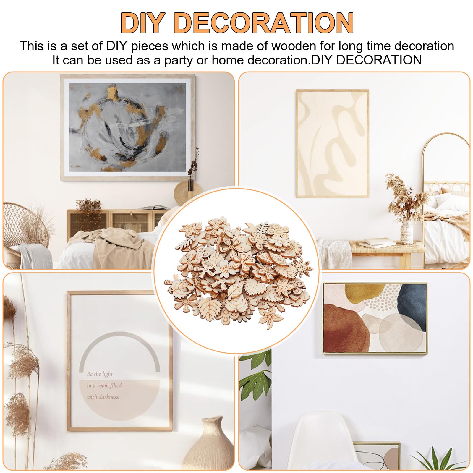 DIY Wood Plaques RYKOMO 24-Piece Unfinished Wood Sign Blanks - 5.7x8.9 ...