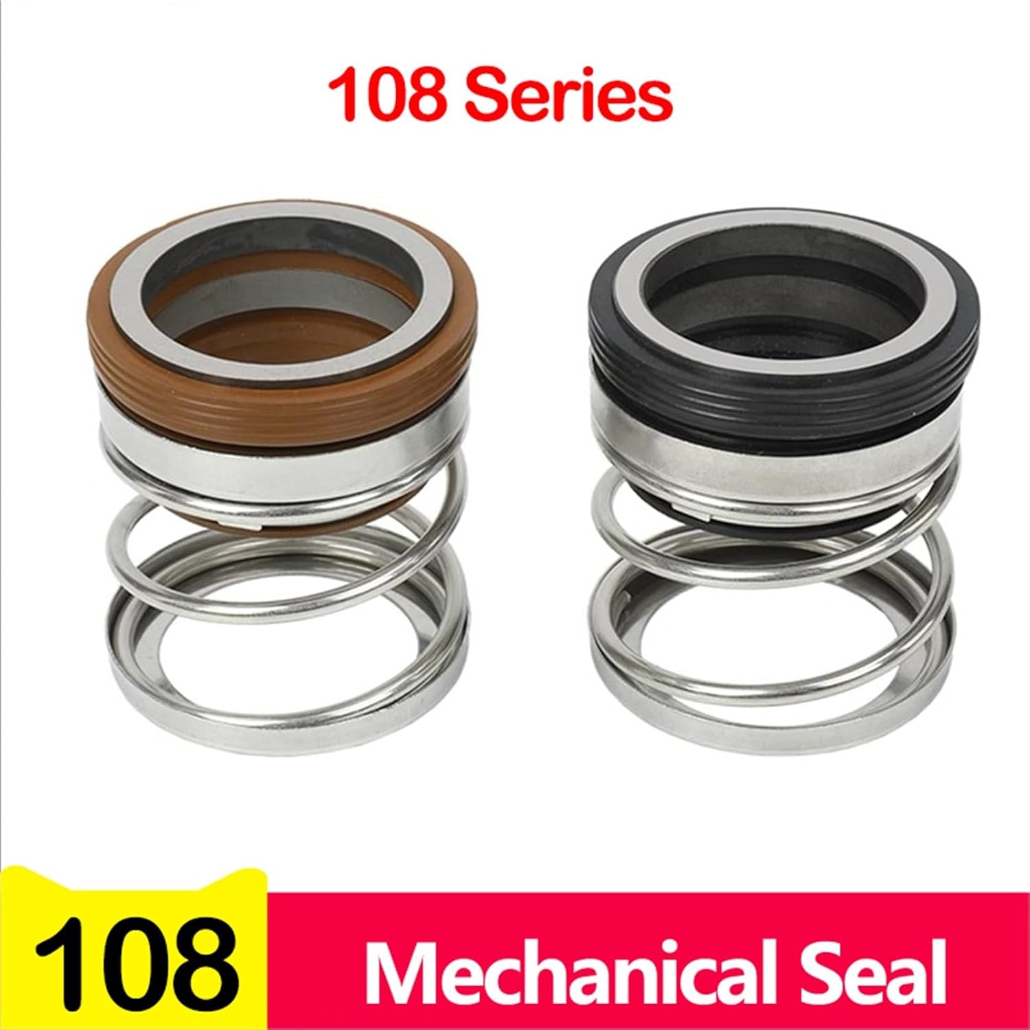 1Pcs 108 Mechanical Seal 108-25 Ring, Oil, High Temperature Resistant, Water,Single Spring for Pump(108-25)