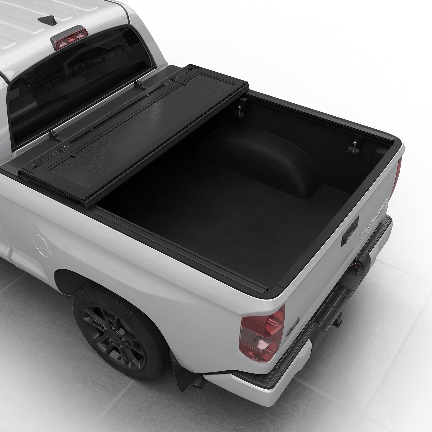 Toptiny Low Profile Flip Up Truck Bed Tonneau Cover Fits 2007-2021 Toyota Tundra 5'6" Bed (66.7")