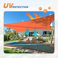 Vista 17 de Tang toldo de sol, velas de sombra 180GSM HDPE Equilateral Triángulo Permeable Toldo estándar comercial personalizable, Rojo