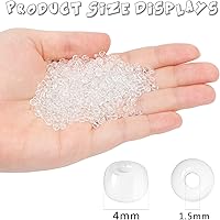 Vista 2 de 1300 cuentas de cristal a granel, cuentas de cristal 6/0 de 0.157 pulgadas para pulseras, cuentas espaciadoras pequeñas, cuentas pequeñas para hacer