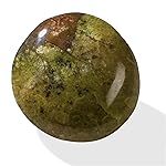 KALIFANO Palm Stone with Healing & Calming Effects - AAA+ Grade High Energy Worry Stone with Information Card - Reiki Crystal Used for Intuition (Family Owned and Operated) (Green Opal)