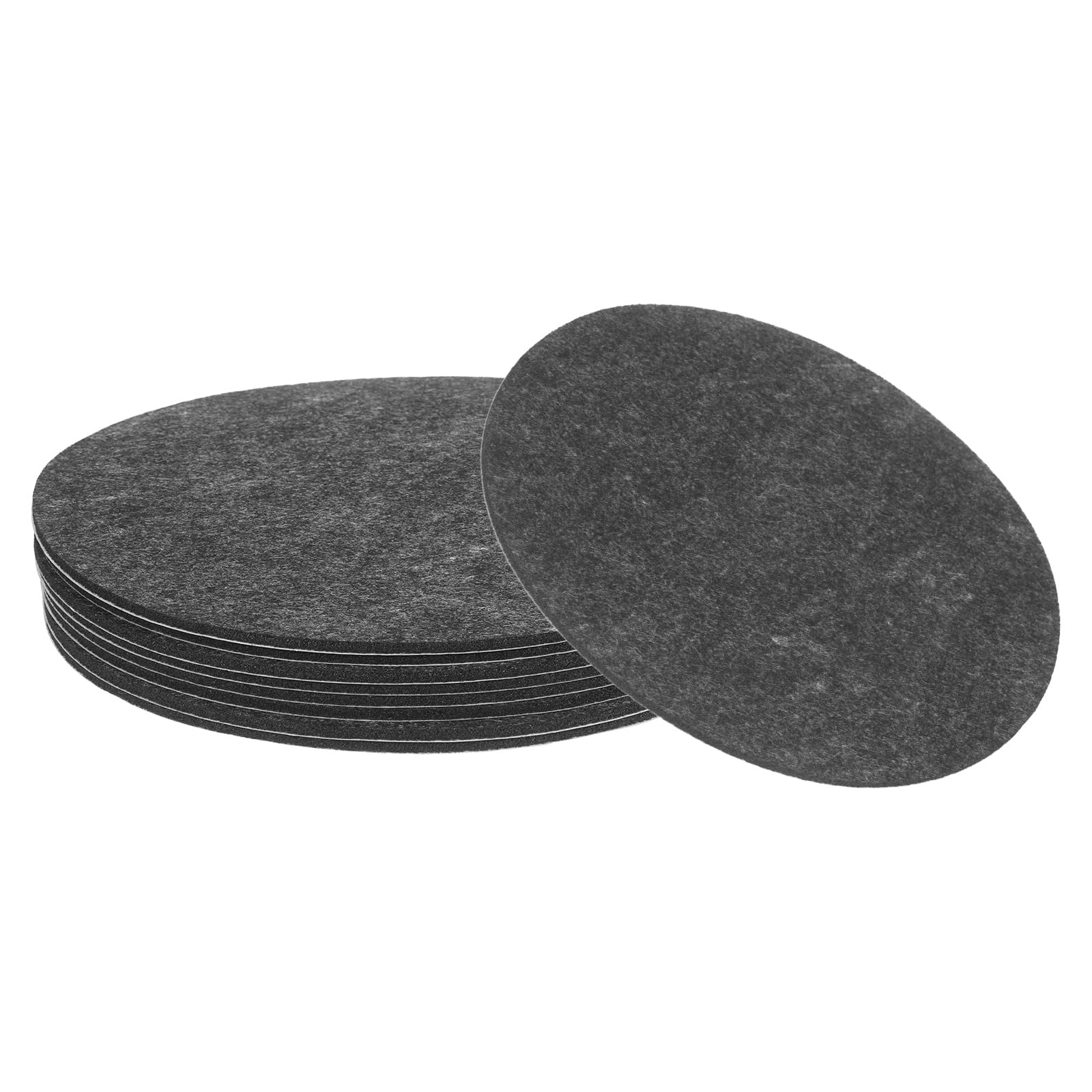 sourcing map 8Pcs Non Slip Felt Furniture Pads, 191mm Round Self Adhesive Felt Bumpers Noise Reducing Furniture Feet Floor Protector for Chairs Tables Furniture Legs (Gray 3mm Thick)