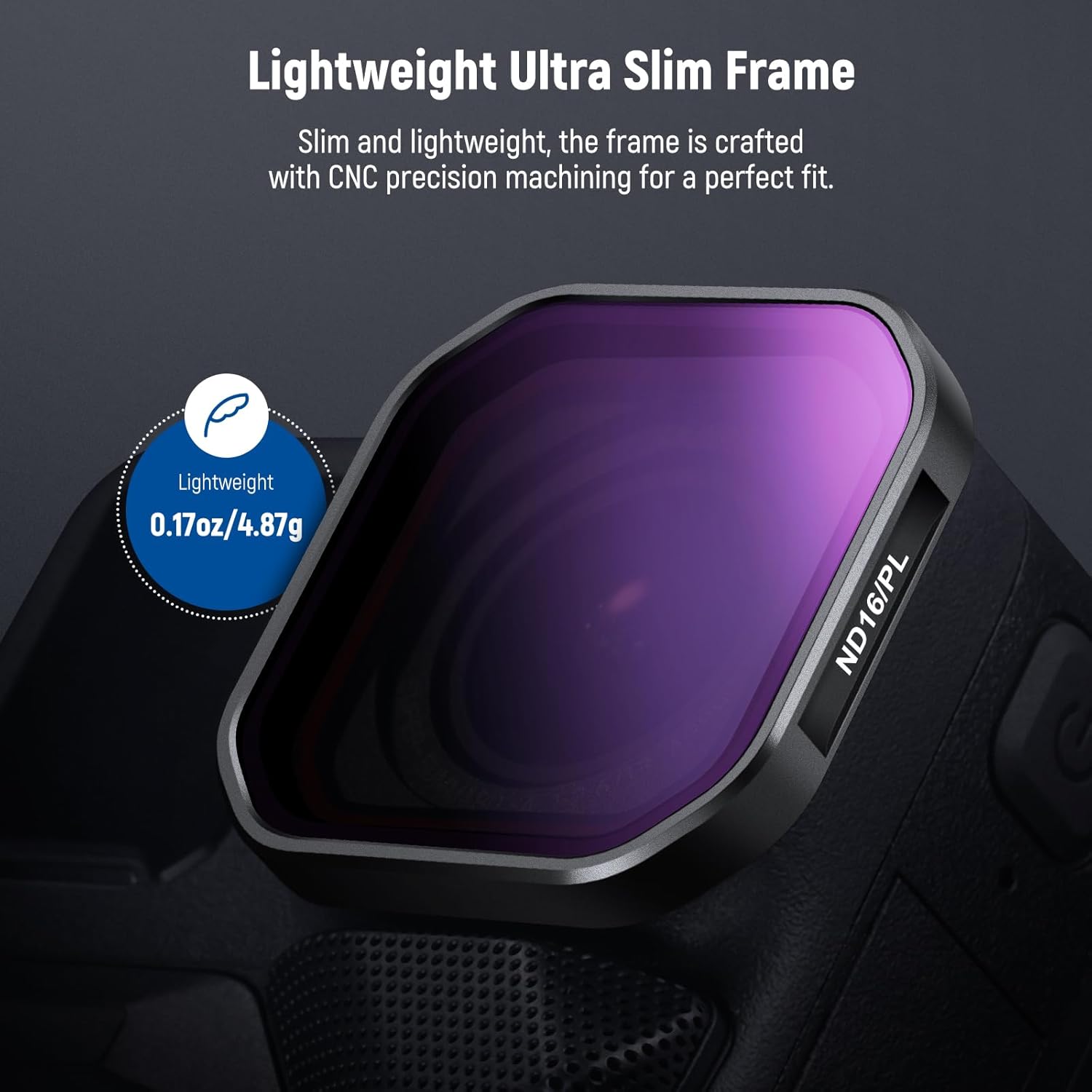 NEEWER 4 Pack Polarized ND Filter Set Compatible with Insta360 Ace Pro 2, ND8/PL + ND16/PL + ND32/PL + ND64/PL, NOT Compatible with Updated Version Redesigned Round Octagonal Lens Guard, FL91