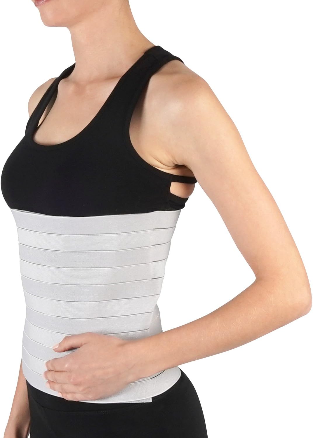 Soles Compression Abdominal Binder, Post-Surgical and Postpartum Belly Wrap, Adjustable Belly Wrap Supports Muscle & Skeletal Stability, Unisex, One Size Fits Most