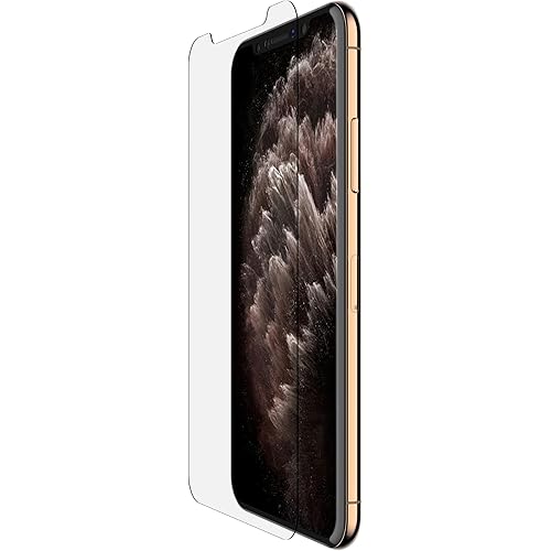 Belkin Screen Protector for Apple iPhone 11 Pro Max or iPhone XS Max with Antimicrobial-Treated and Included Easy Align Tray for Simple, Bubble Free Installation, ScreenForce TemperedGlass