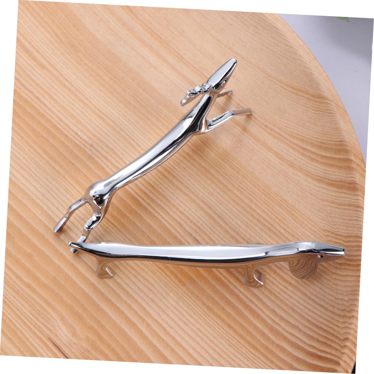 Repose-Baguettes, Supports pour Baguettes de Restaurant, Lot de 4, argenté, 9 x 2 x 2,5 cm