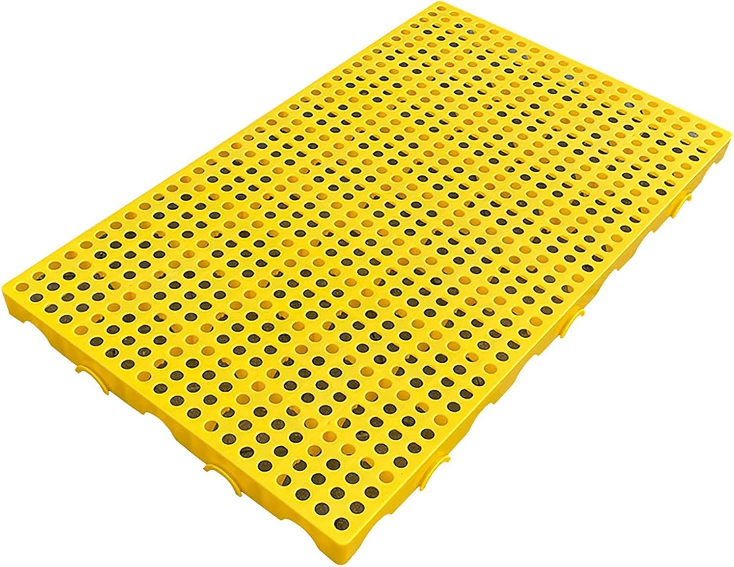 Plastic Pallets for Basement Storage Lightweight Moisture-Proof Floor Waterproof Storage Grid Pad for Garage Supermarket Outdoor(Yellow)
