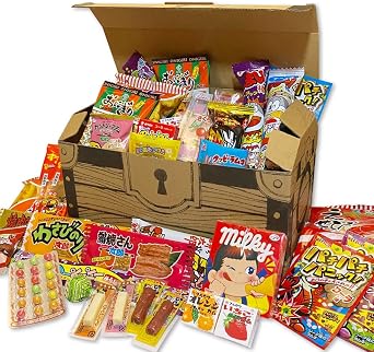 Japanese Snacks Assorted, 40-Piece Set, Treasure Box, Present, Present, Candy