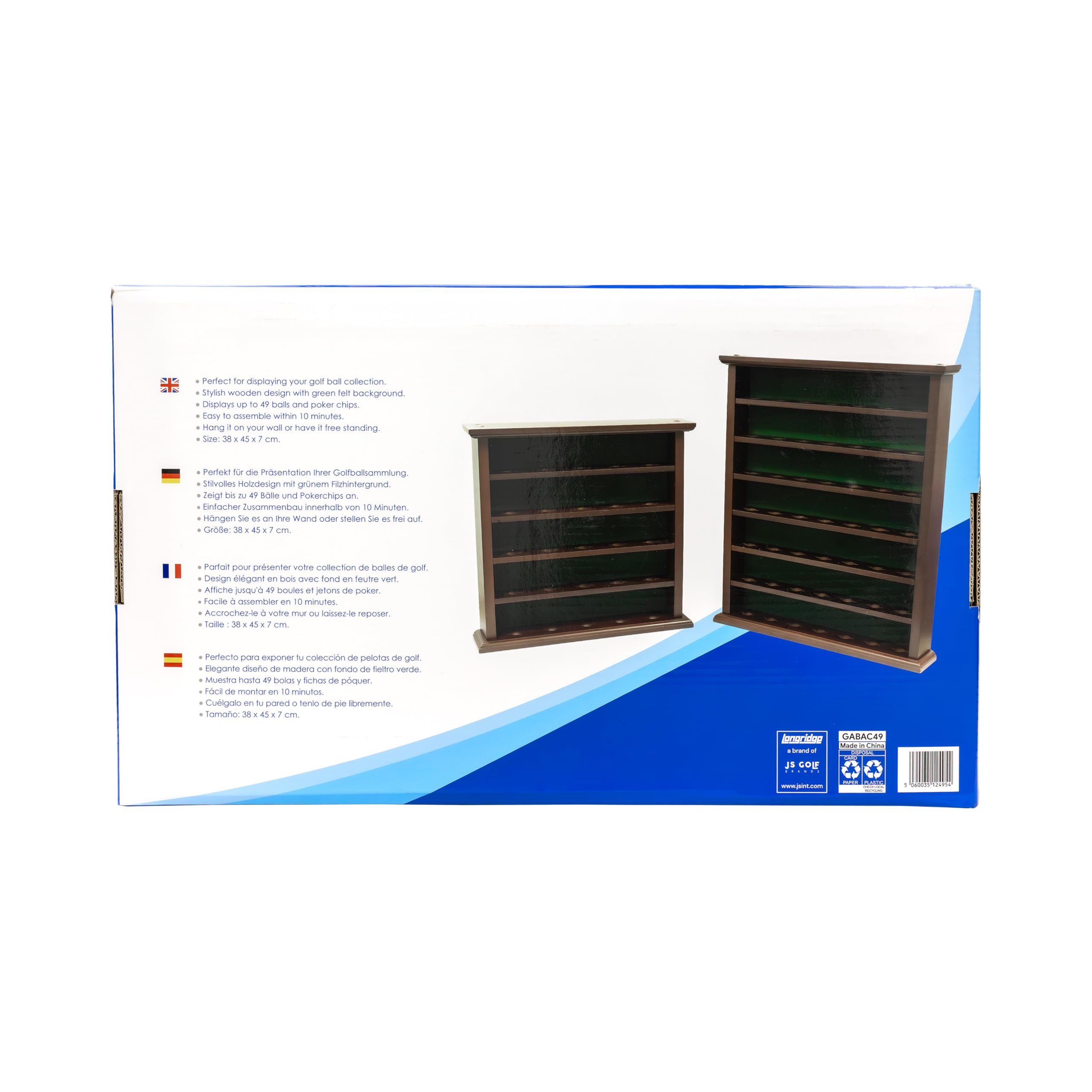Longridge Palline Display Legno Armadietto 49 Palline