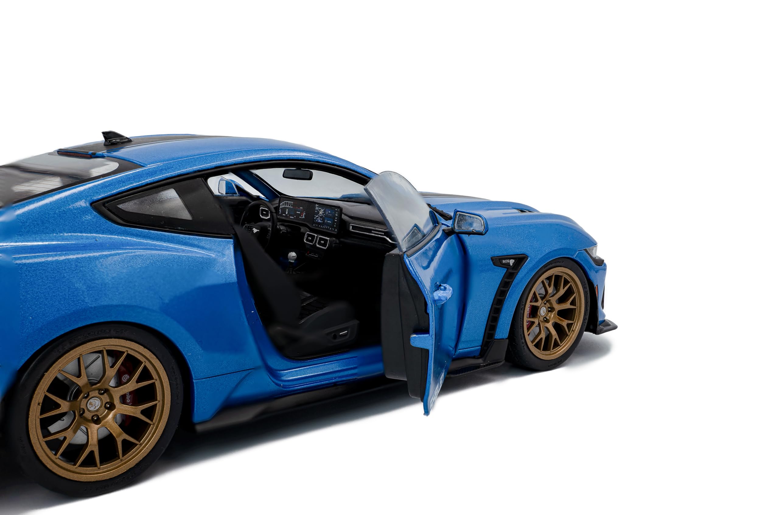 Solido Shelby Mustang Snake Race – 1:18 Modellauto in Blau, Premium Die-Cast Sammlermodell mit Racing-Look