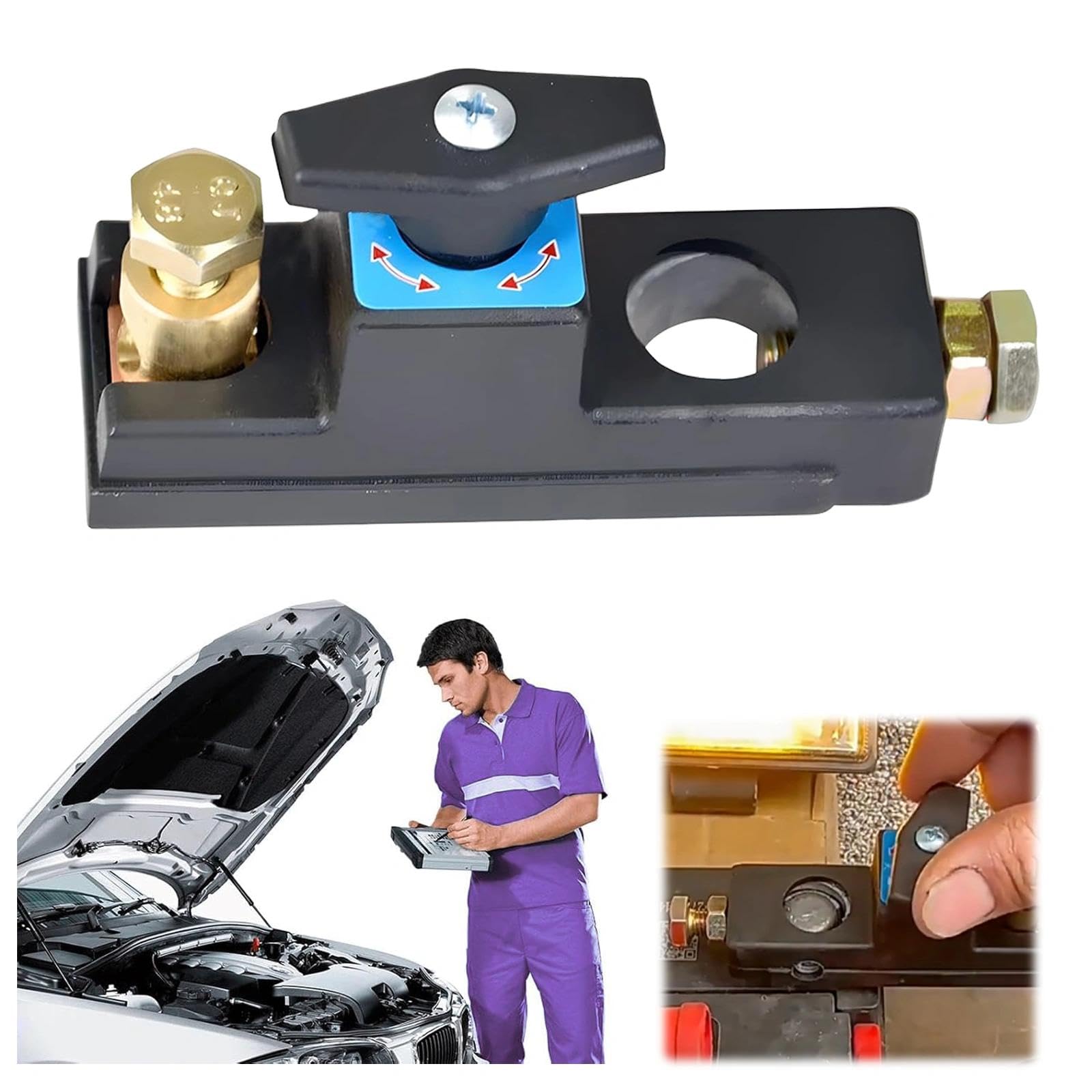 acssart Smart Car Battery Disconnect Switch for Car Truck Boat | Car Battery Kill Switch Negative On/Off,Universals Battery Terminal Anti-Leakage