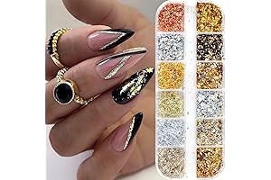 Holographic Nail Foils Nail Art Kit - Gold