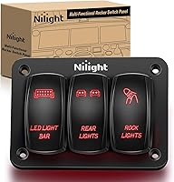 Vista 16 de Nilight 90104B - Barra de luz LED trasera láser de aluminio de 2 velocidades con interruptor basculante a palanca precableado de encendido y apagado