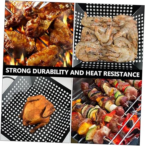 Miniatura 3 de SHERCHPRY Placa de parrilla antiadherente, sartén para exteriores, estufa cuadrada, parrilla para parrilla, accesorios para parrilla, sartén para