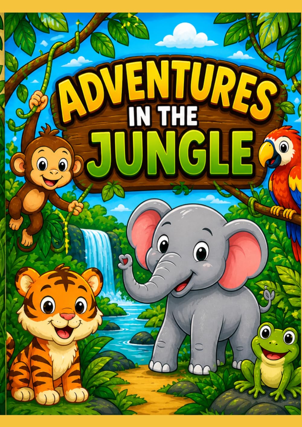 Adventures in the Jungle coloring book: A Jungle adventures with 25 Coloring Pages for Kids & Toddlers Ages 2-6