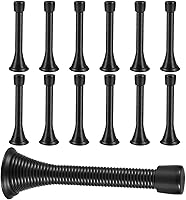 Vista 9 de Paquete de 12 topes de puerta de resorte de 3 1/4 pulgadas, flexibles y resistentes, con puntas de parachoques de goma a prueba de óxido (dorado)