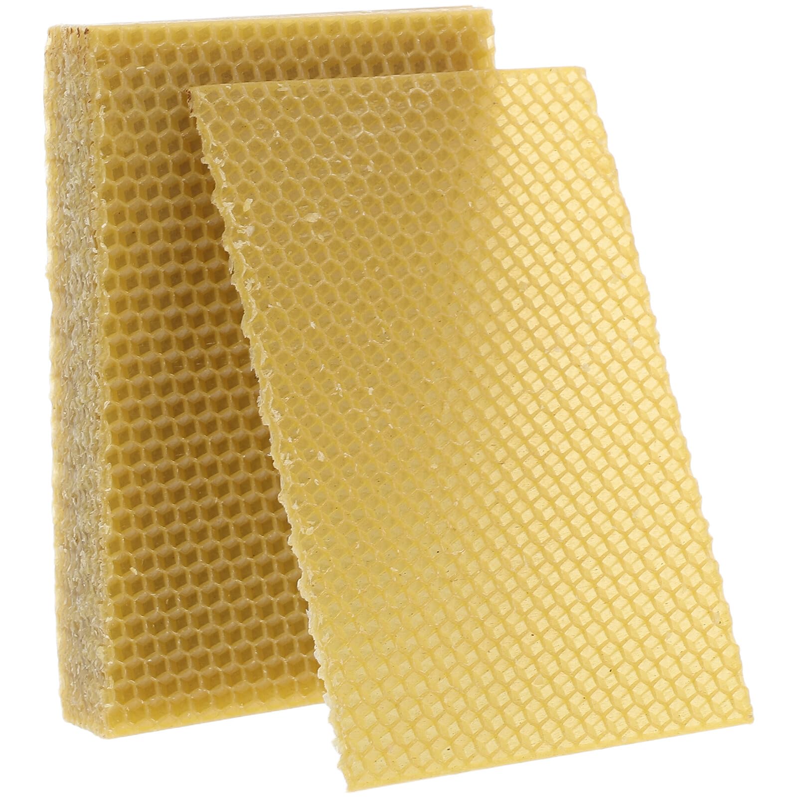 SHINEOFI 10 Láminas de Cera de Abeja Natural para Colmenas Tamaño Mediano Base para Marcos Profundos Adecuado para Apicultura y Bricolaje Cera para Construcción de Panales y