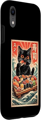 Miniatura 3 de Cute Kawaii Sushi Cat Funny Japanese Cat Eating Sushi Case for iPhone XR