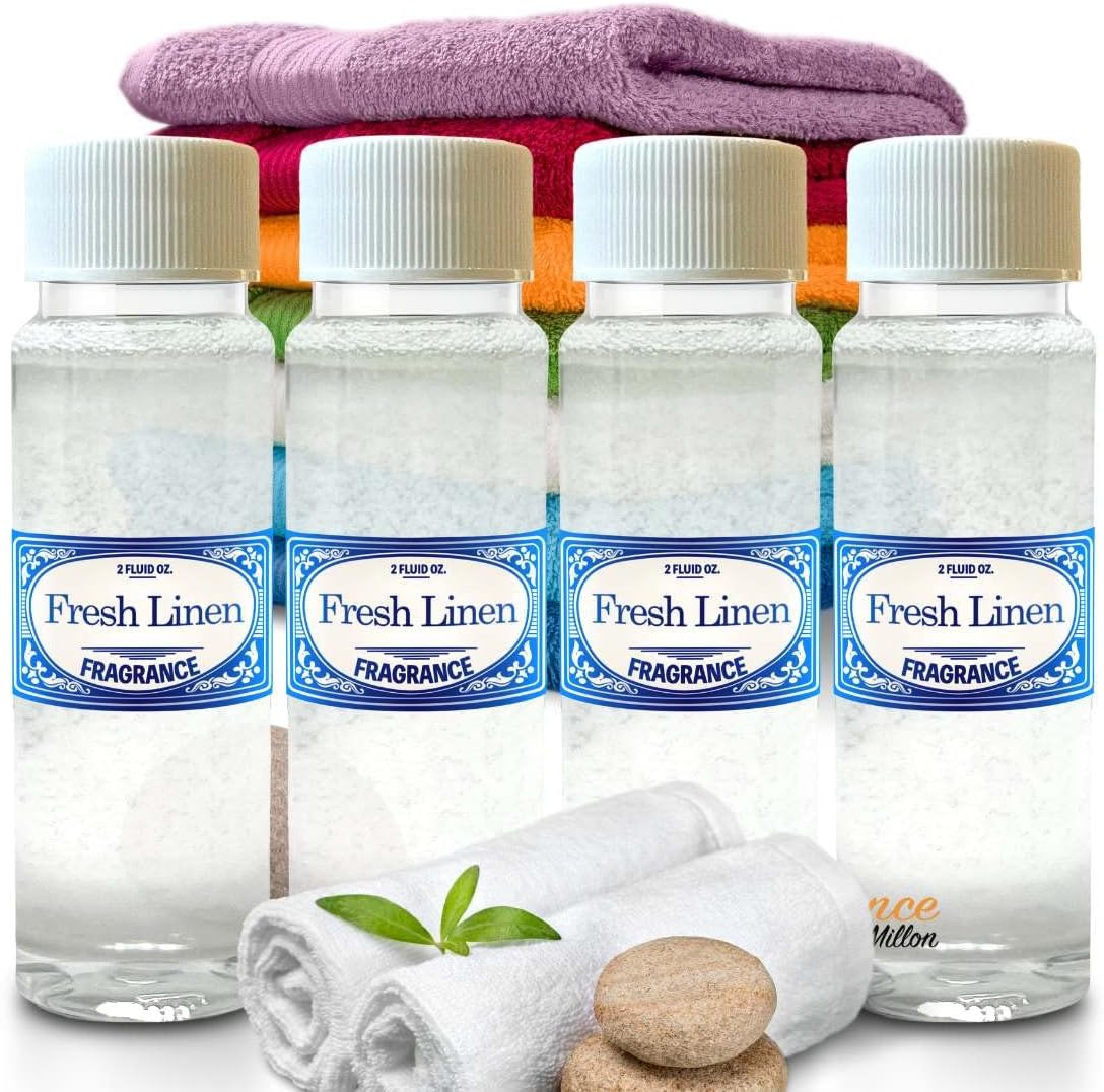 Concentrated Fresh Linen 2.0 fl oz Fragrances 4 Pack for Use in Water Vacuums Like