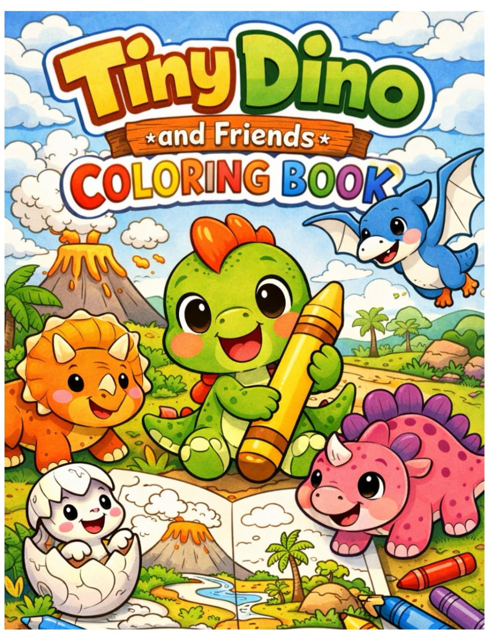Tiny Dino and Friends Coloring Book