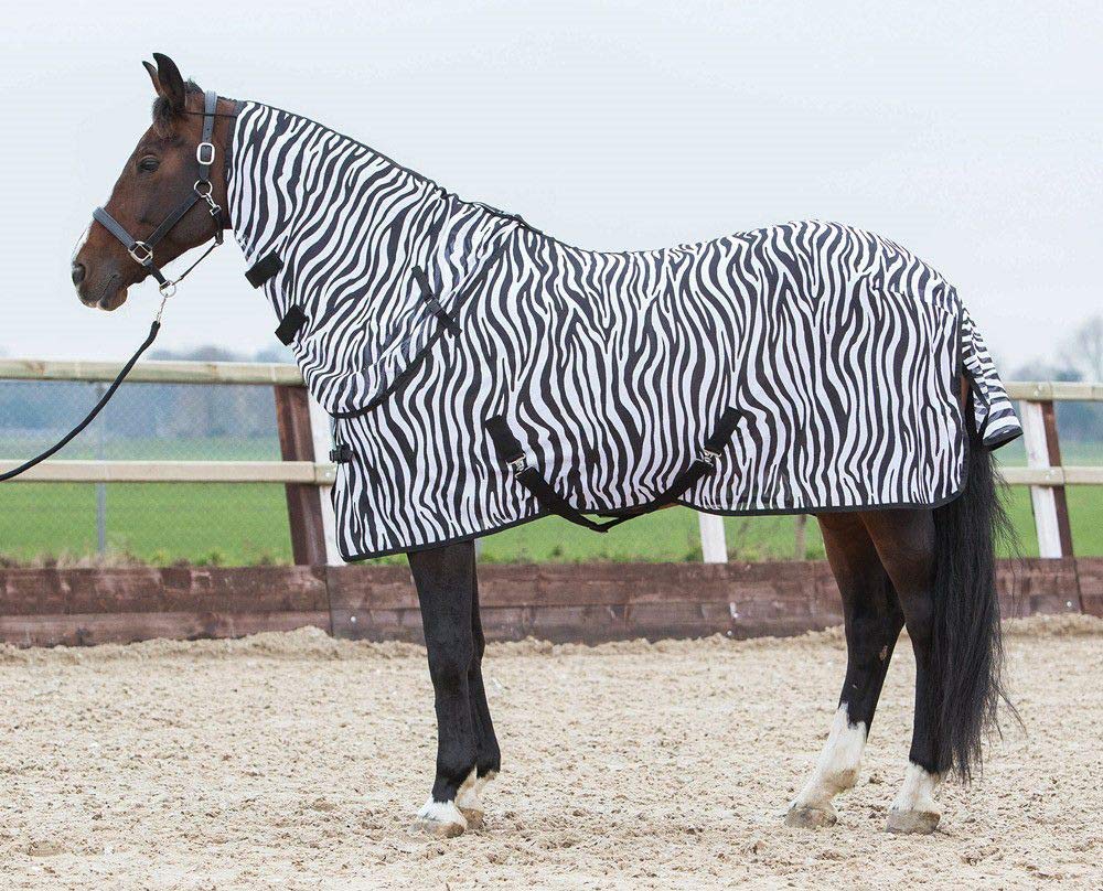 Harry' s Horse 32205029 – 175 cm Papillon Coperta con Collo Separato Adattatore, M, Zebra