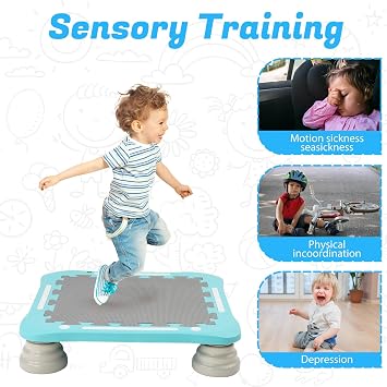 Trampoline for Kids,Sensory Autism Trampoline Board with Music and Light