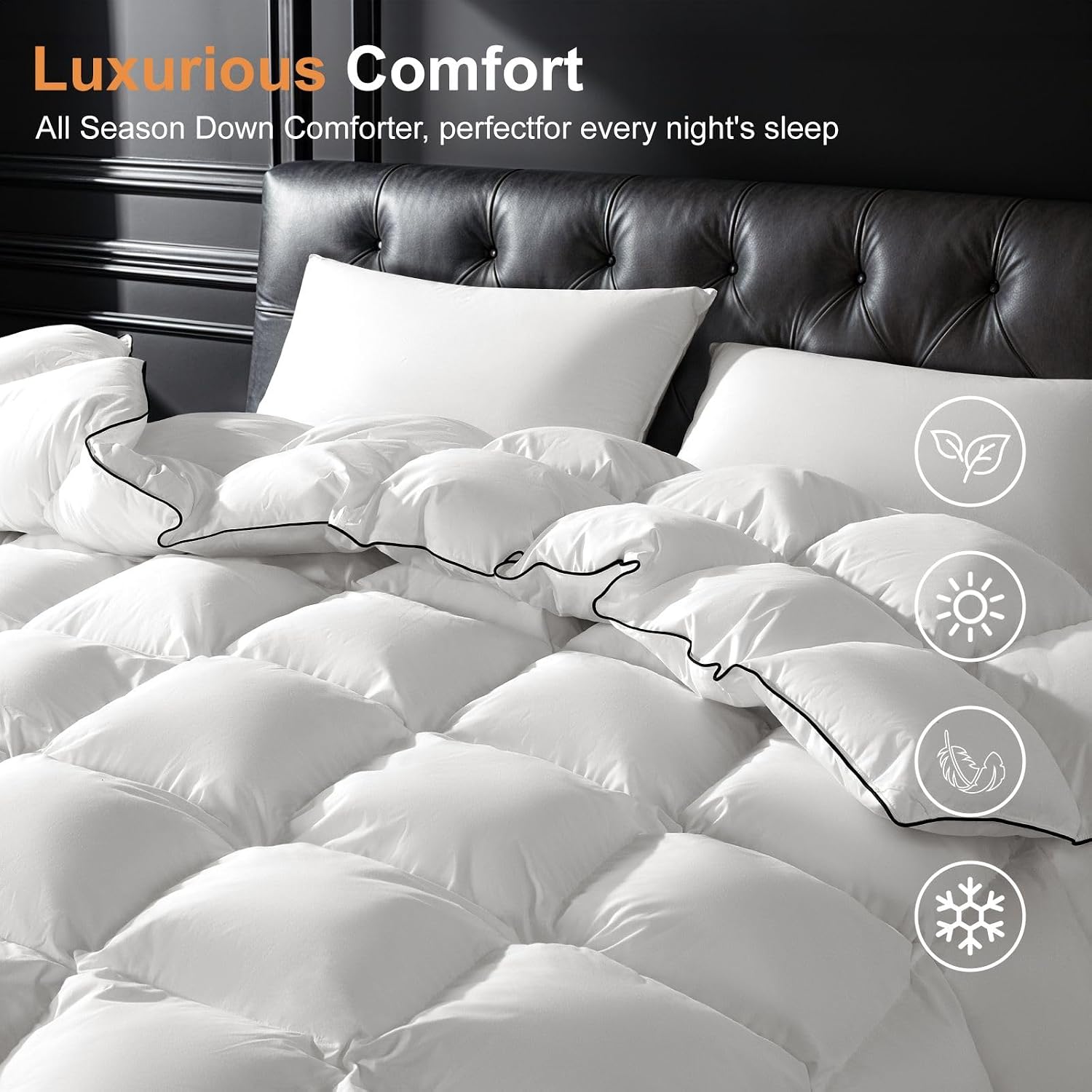 Canadian Goose Down Comforter King Size 1200TC Cotton Cover