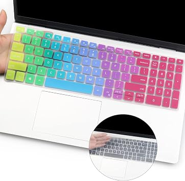 2Pcs Keyboard Cover for Dell G15 5510 5511 5515 Gaming Laptop, Inspiron/Vostro 15 3000 3501 3505 3593 5501 5502 7590 7591 5590 7500