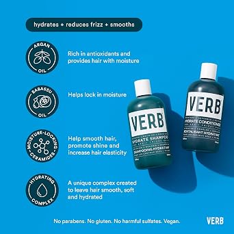 VERB Dandruff Shampoo - for Gentle Cleansing and Clinical Strength Dandruff Relief with 3% Salicylic Acid