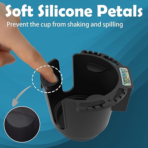 Miniatura 3 de Eupeng - Soporte multifuncional para tazas de kayak, diseño antideslizante, diseño de señuelo, almacenamiento de herramientas, 2 tamaños Aventik,